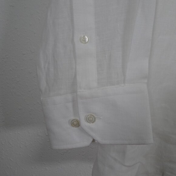 Baird McNutt Linen Button Up Shirt Big Men's Size 4XB White Luxury Resort Beach - Picture 4 of 10